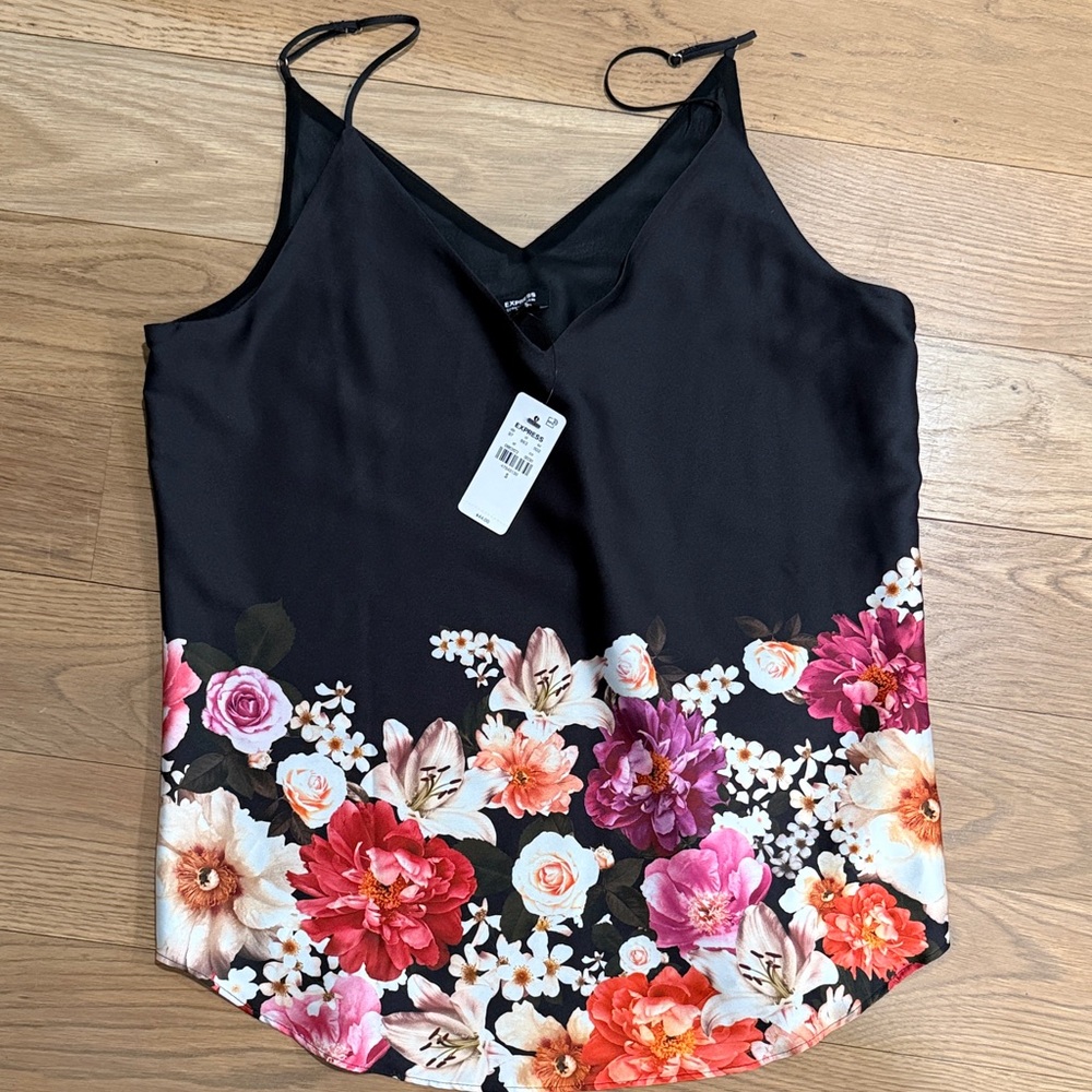 Express Black Floral Camisole